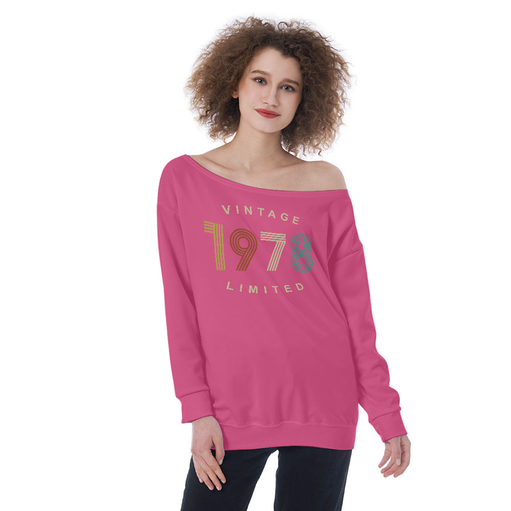 Limited Vintage 1978 Women's Off-Shoulder Sweatshirt
