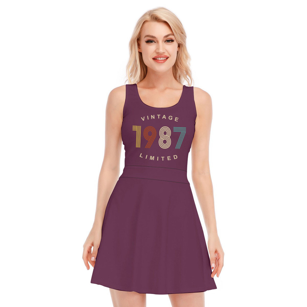 Limited Vintage 1987 Birthday Women's Waistless Dress