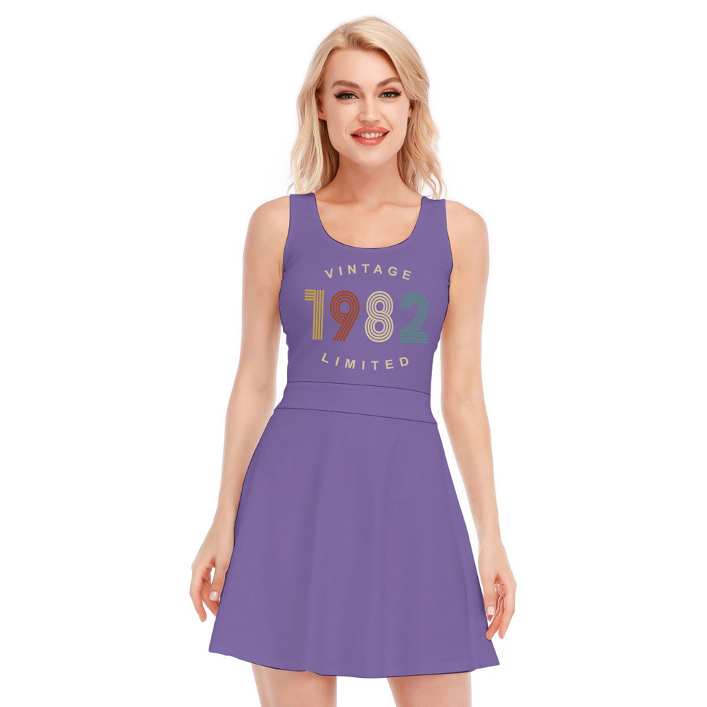 Limited Vintage 1982 Birthday Women's Waistless Dress
