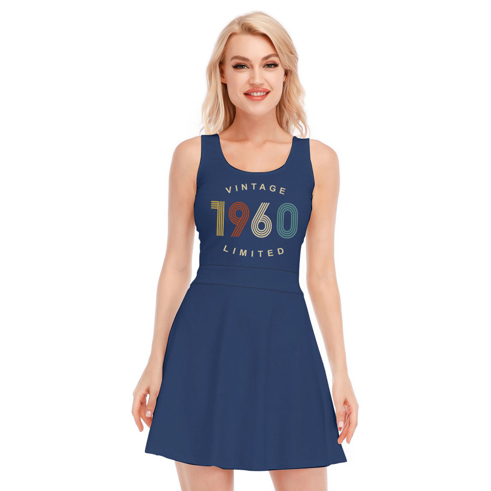 Limited Vintage 1960 Birthday Women's Waistless Dress