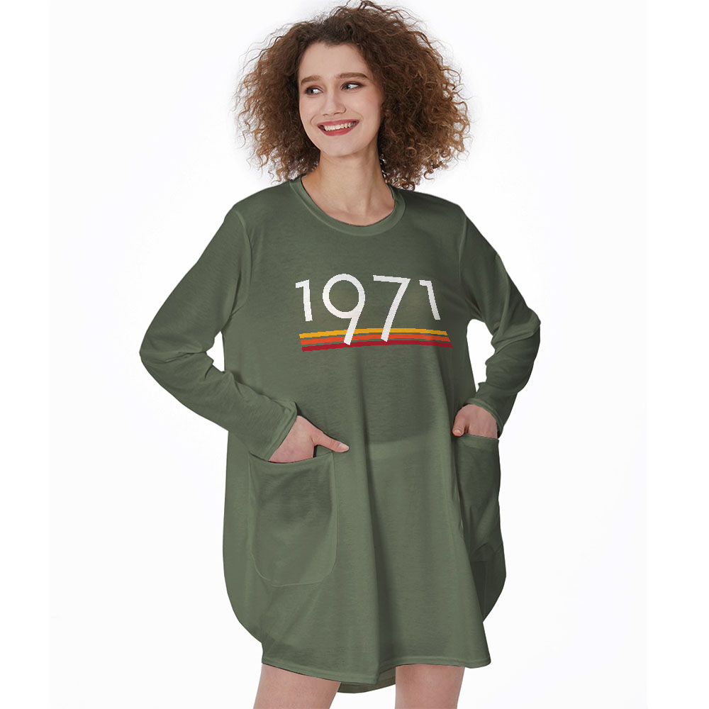 Best 1971 Birthday Pocket Dress Best 1971 Birthday Pocket Dress