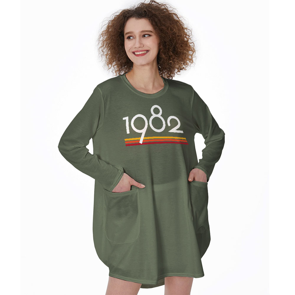 Best 1982 Birthday Pocket Dress