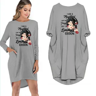 I Am A May Girl Pocket Dress