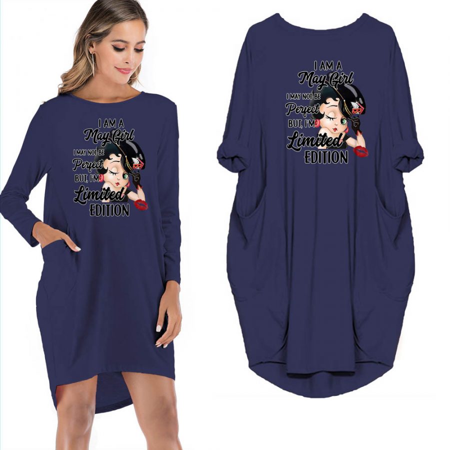 I Am A May Girl Pocket Dress I Am A May Girl Pocket Dress