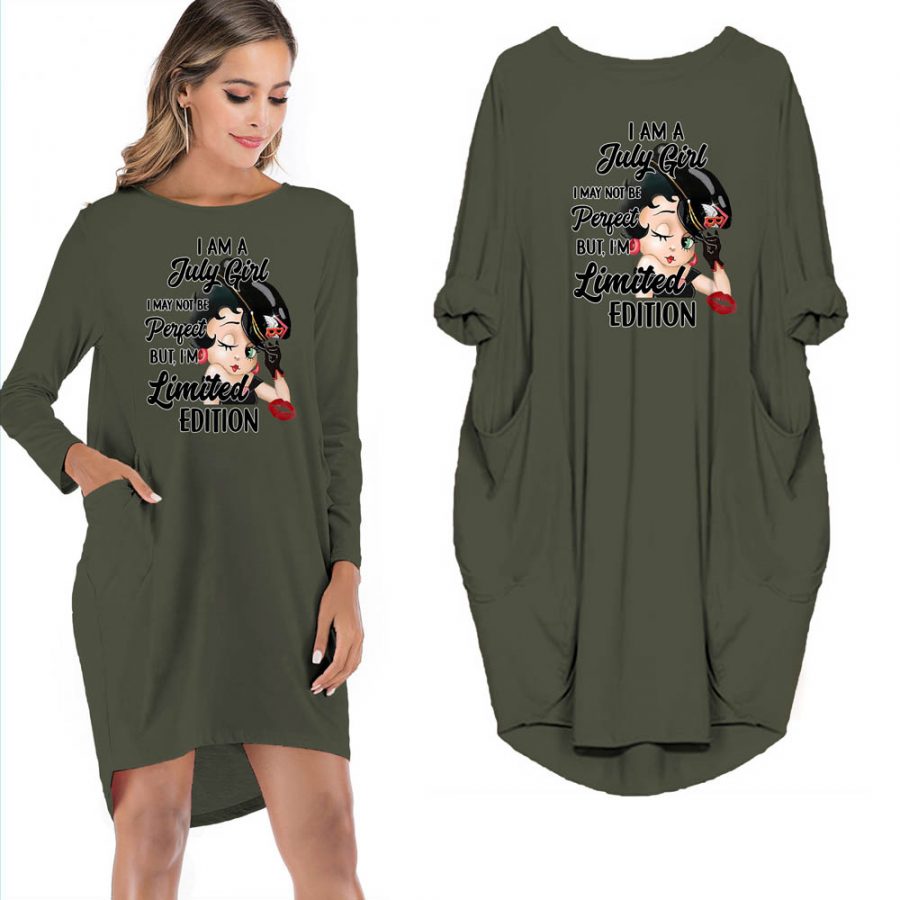 I Am A July Girl Pocket Dress I Am A July Girl Pocket Dress