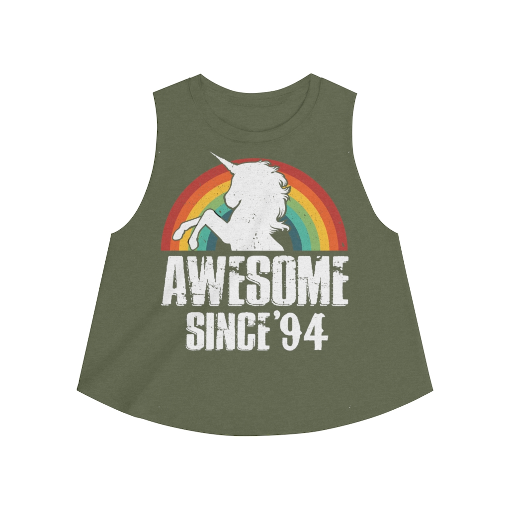 26th Birthday Gift Ideas For Girls| 26th Unicorn Birthday Shirts Awesome Since 1994 - Women's Crop top