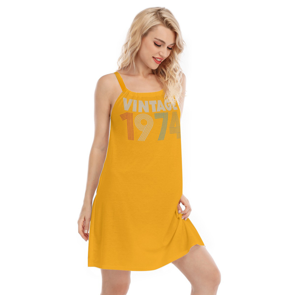 Vintage 1974 Women's Sleeveless Cami Dress