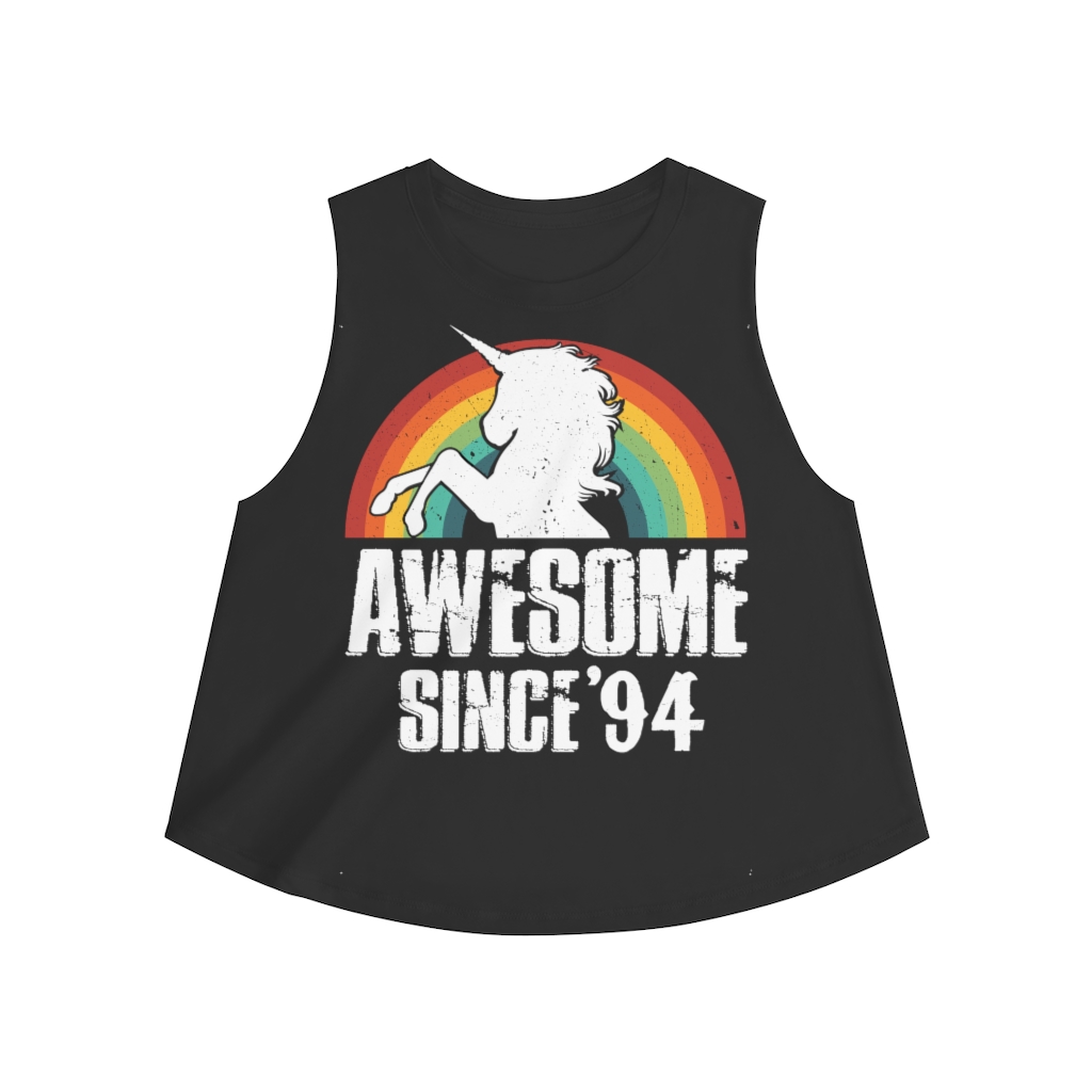 26th Birthday Gift Ideas For Girls| 26th Unicorn Birthday Shirts Awesome Since 1994 - Women's Crop top