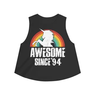 26th Birthday Gift Ideas For Girls| 26th Unicorn Birthday Shirts Awesome Since 1994 - Women's Crop top – alternate