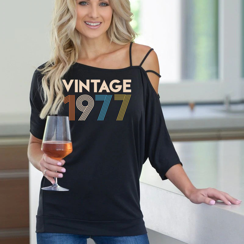 Vintage 1977 New Off Shoulder Shirt