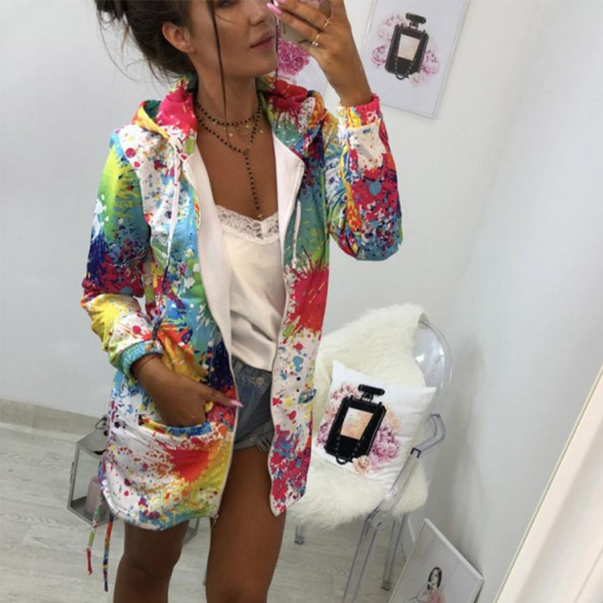 Fashion Tie dyeing Coats for Women