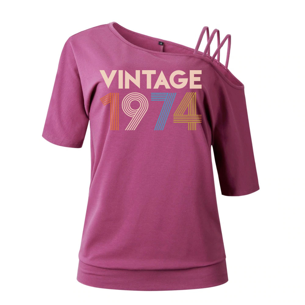 Birthday Shirts Vintage 1974 New Off Shoulder Shirt Birthday Shirts Vintage 1974 New Off Shoulder Shirt