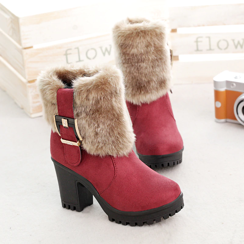 Lynne's Square Heel Winter Boots Lynne's Square Heel Winter Boots
