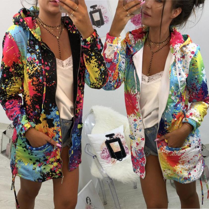 Fashion Tie dyeing Print Coats for Women Fashion Tie dyeing Print Coats for Women