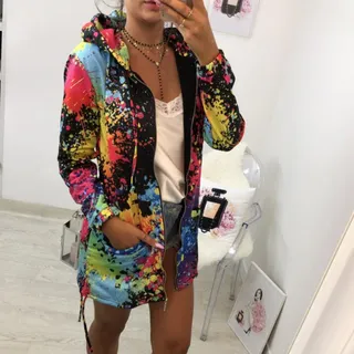 Fashion Tie dyeing Print Coats for Women – alternate