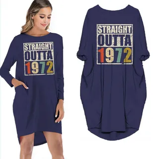 Birthday Outfits Straight Outta 1972 Limited Edition Pocket Dress – alternate