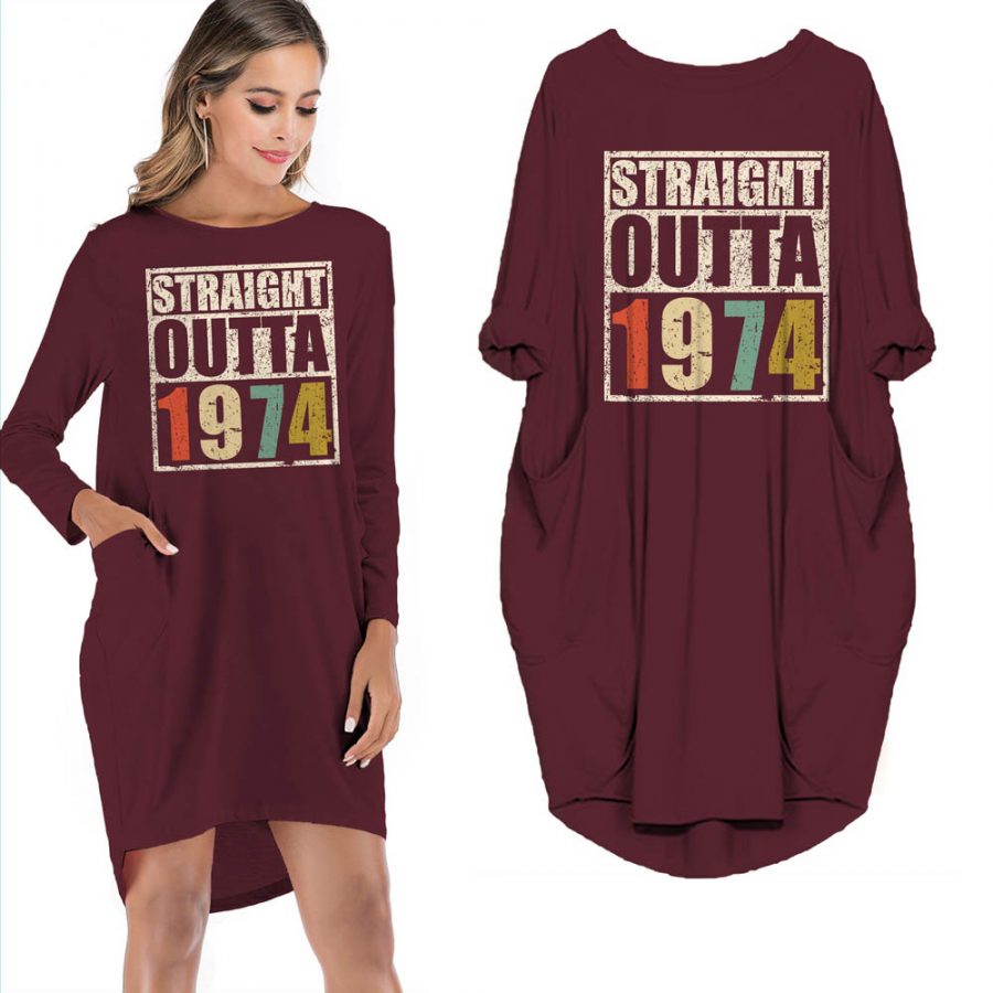 Birthday Outfits Straight Outta 1974 Limited Edition Pocket Dress