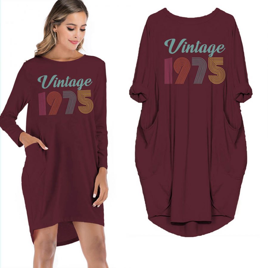 Birthday Outfits New Vintage 1975 Limited Edition Pocket Dress