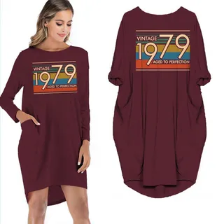 VINTAGE 1979 AGED TO PERFECTION POCKET DRESS – alternate
