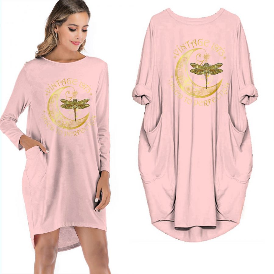 Birthday Outfits Dragonfly Vintage 1973 Limited Edition Pocket Dress