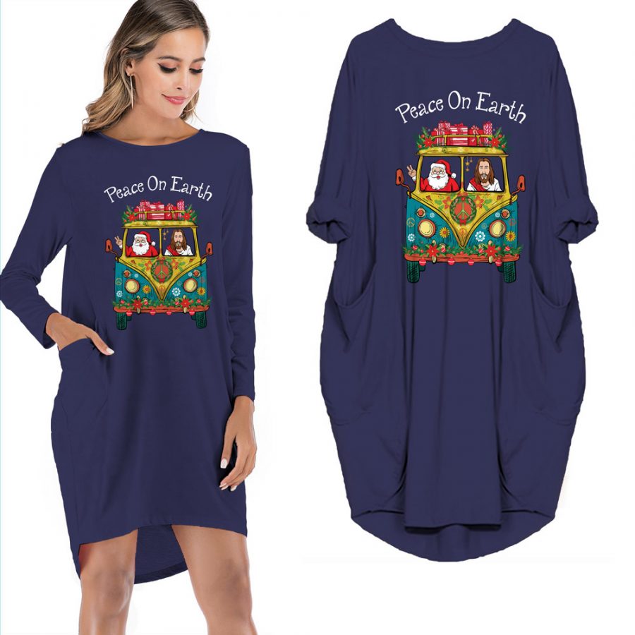 Peace On Earth Limited Edition Pocket Dress Hippie Clothes