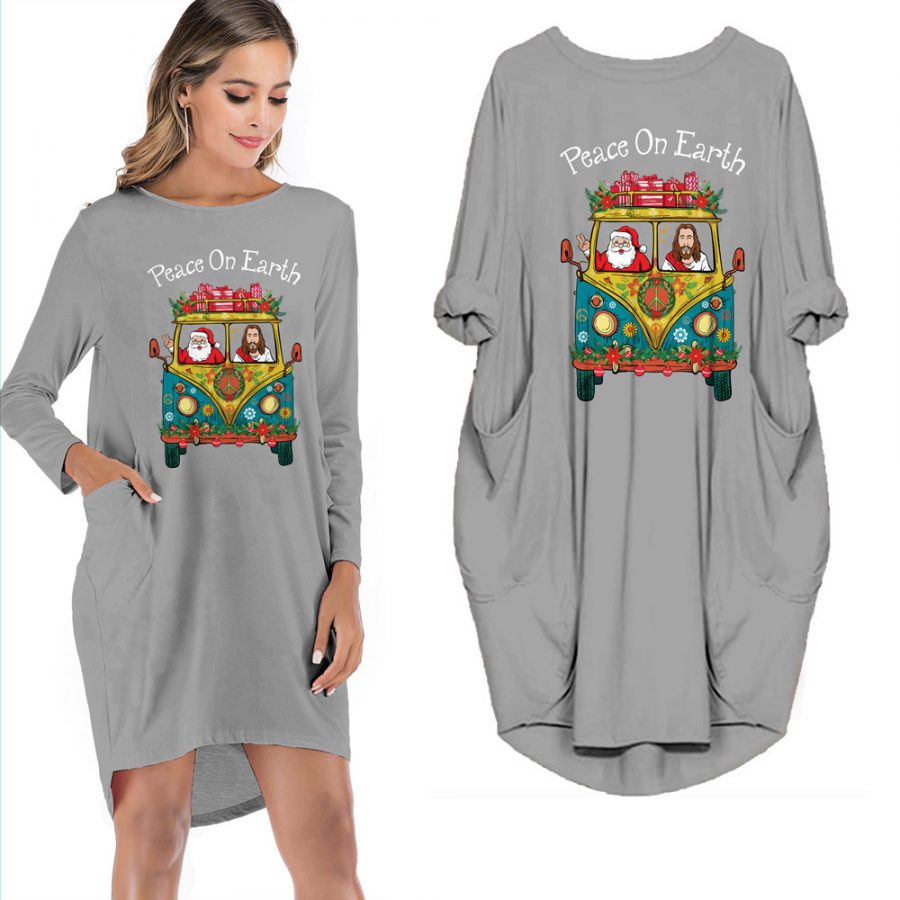 Peace On Earth Limited Edition Pocket Dress Hippie Clothes