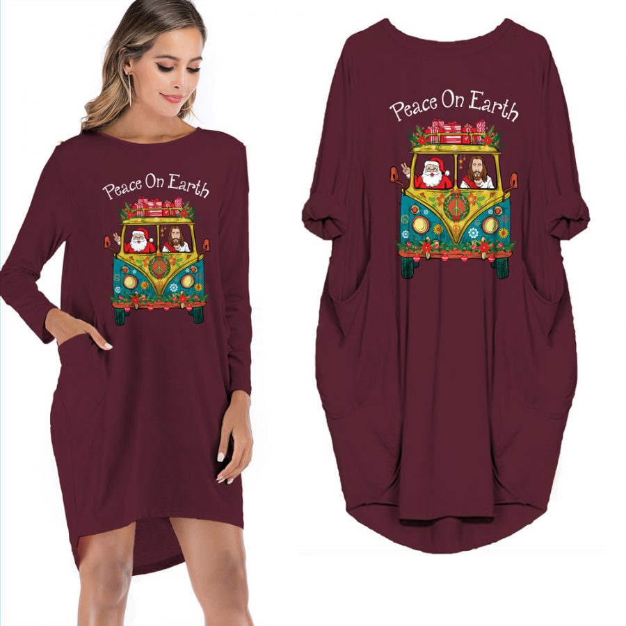 Peace On Earth Limited Edition Pocket Dress Hippie Clothes