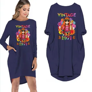 Birthday Outfits Lady Vintage 1971 Limited Edition Pocket Dress – alternate