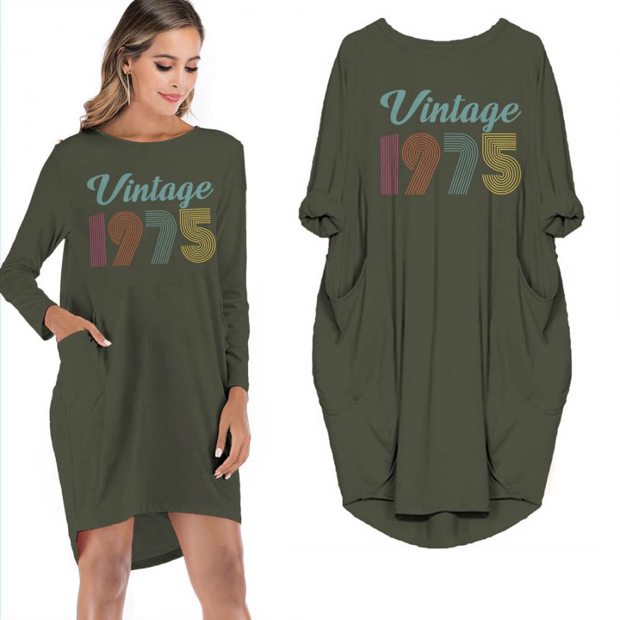 Birthday Outfits New Vintage 1975 Limited Edition Pocket Dress