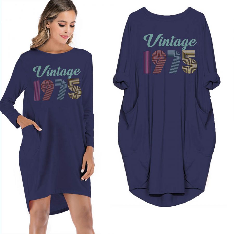 Birthday Outfits New Vintage 1975 Limited Edition Pocket Dress