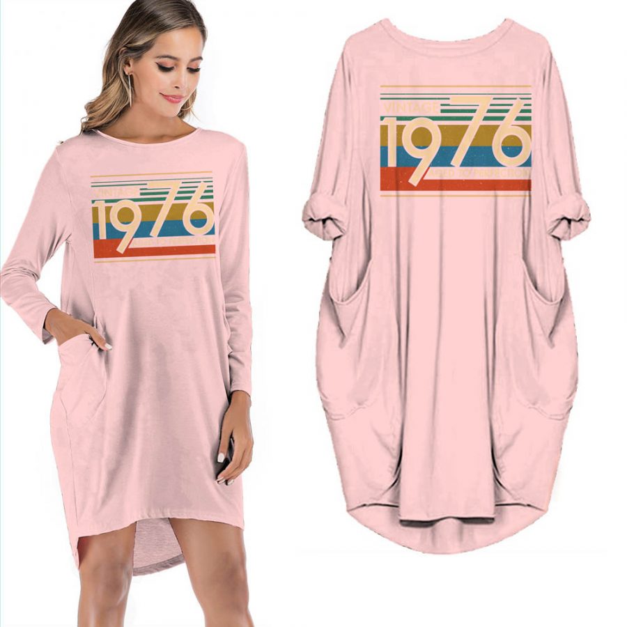 Birthday Outfits Vintage 1976 Aged To Perfection Pocket Dress