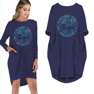 Birthday Outfits Awesome 1976 Limited Edition Pocket Dress – alternate