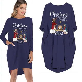 Christmas Begins With Christ Limited Edition Pocket Dress – alternate