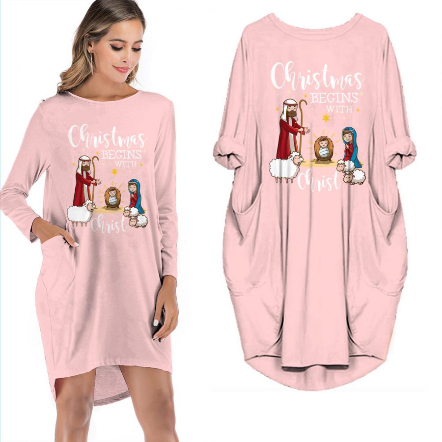 Christmas Begins With Christ Limited Edition Pocket Dress Christmas Begins With Christ Limited Edition Pocket Dress
