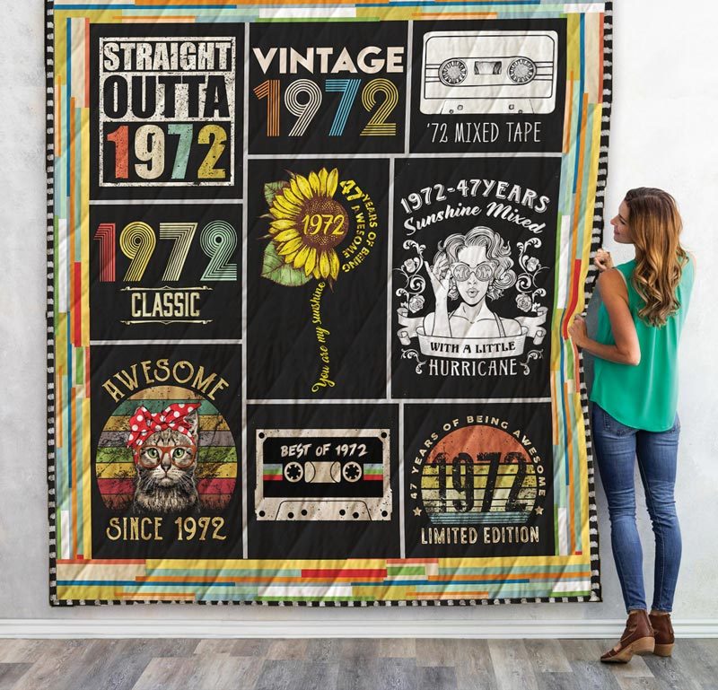 Vintage 1972 Limited Edition Birthday Quilt