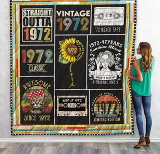 Vintage 1972 Limited Edition Birthday Quilt