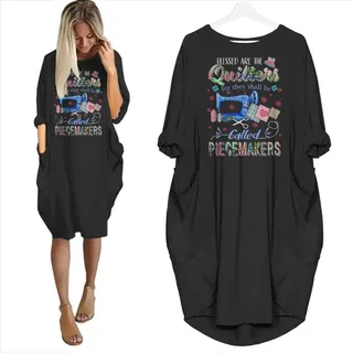 Blessed Are The Quilters Pocket Dress
