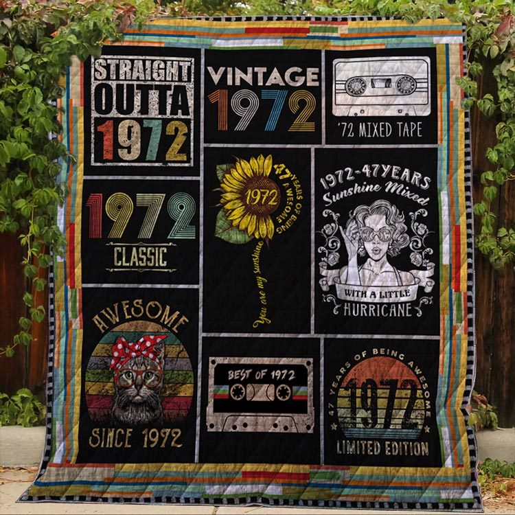 Vintage 1972 Limited Edition Birthday Quilt
