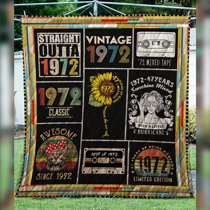 Vintage 1972 Limited Edition Birthday Quilt