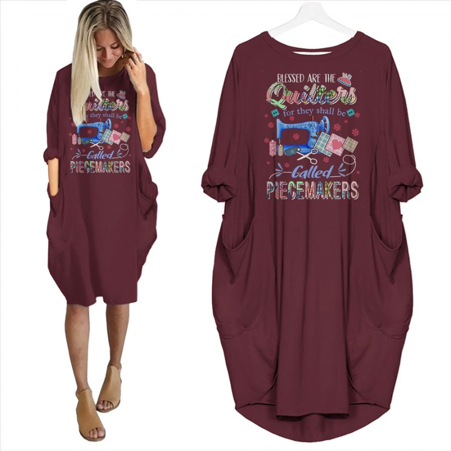 Blessed Are The Quilters Pocket Dress