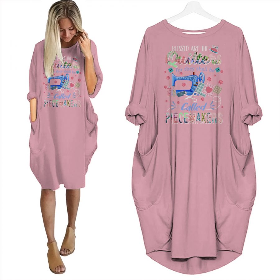 Blessed Are The Quilters Pocket Dress