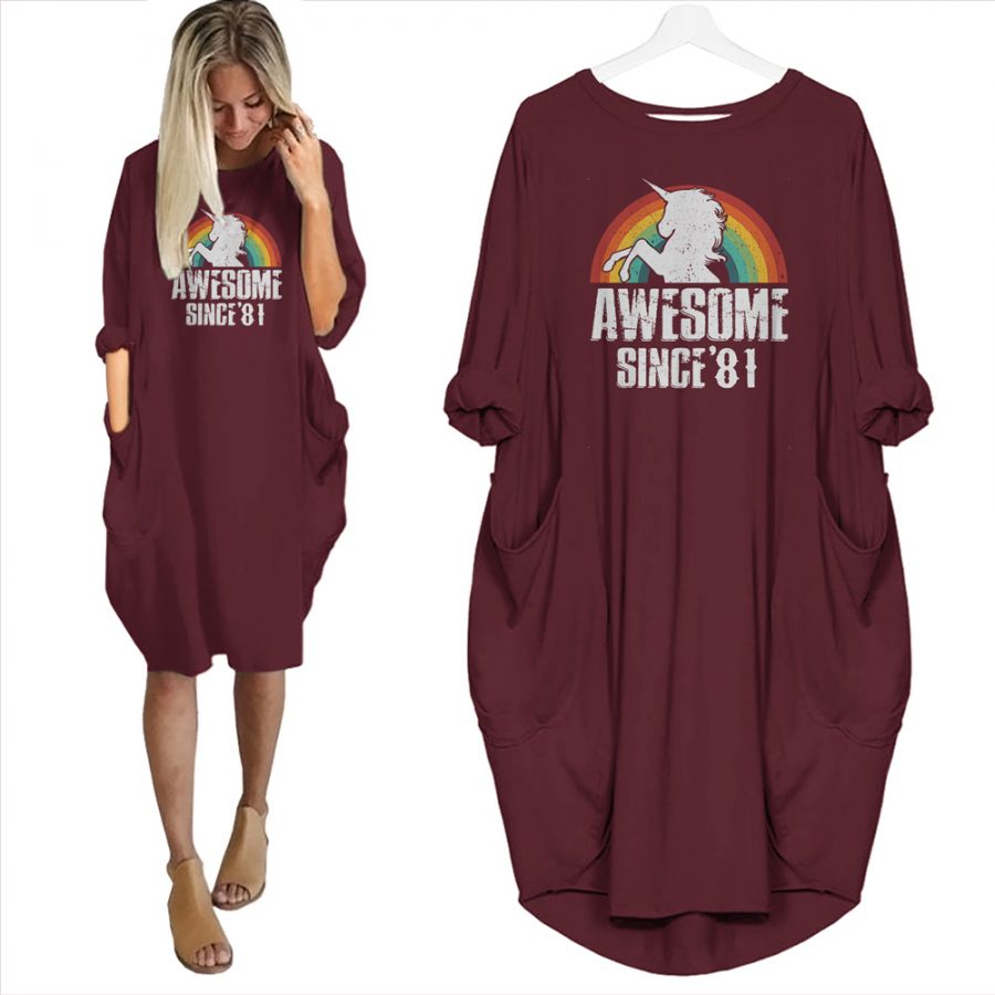 Awesome Since 1981 Limited Edition Pocket Dress Awesome Since 1981 Limited Edition Pocket Dress