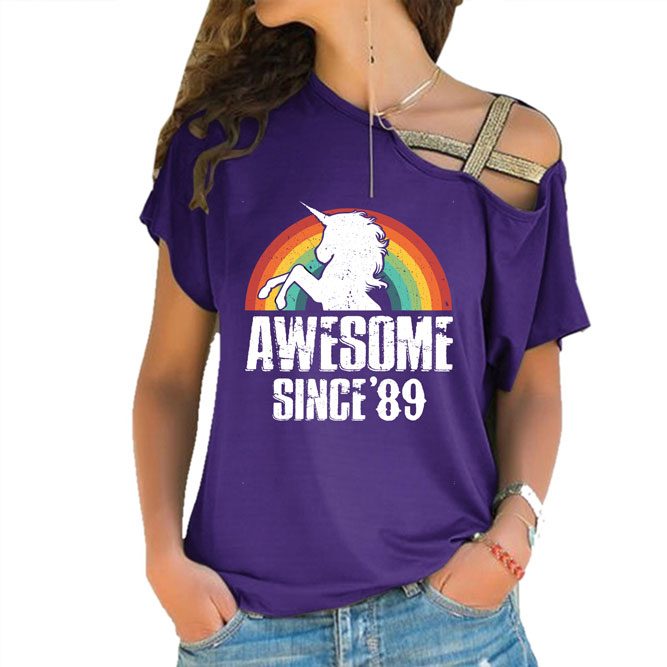 Awesome Since 1989 Limited Edition Off Shoulder Shirt Awesome Since 1989 Limited Edition Off Shoulder Shirt