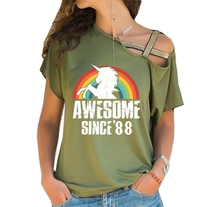 Awesome Since 1988 Limited Edition Off Shoulder Shirt