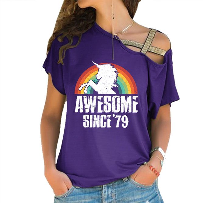 Awesome Since 1979 Limited Edition Off Shoulder Shirt Awesome Since 1979 Limited Edition Off Shoulder Shirt