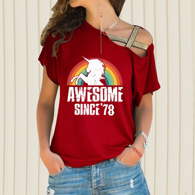 Awesome Since 1978 Limited Edition Off Shoulder Shirt Awesome Since 1978 Limited Edition Off Shoulder Shirt