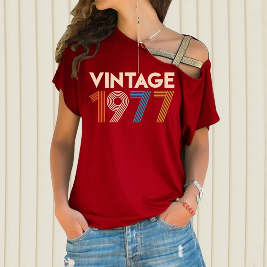 Vintage 1977 Limited Edition Off Shoulder T-Shirt