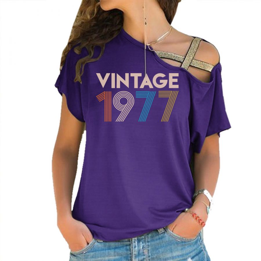 Vintage 1977 Limited Edition Off Shoulder T-Shirt