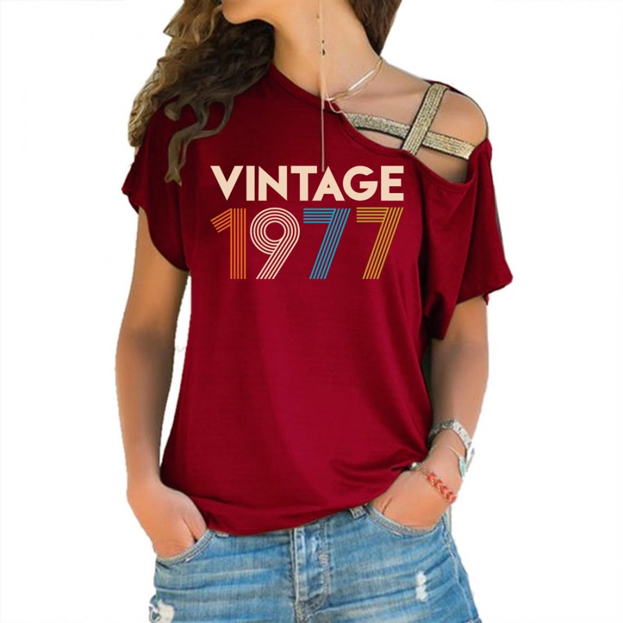 Vintage 1977 Limited Edition Off Shoulder T-Shirt