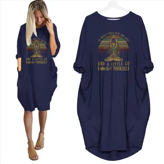 I'm Mostly Peace Love And Light Limited Edition Pocket Dress Hippie Clothes – alternate